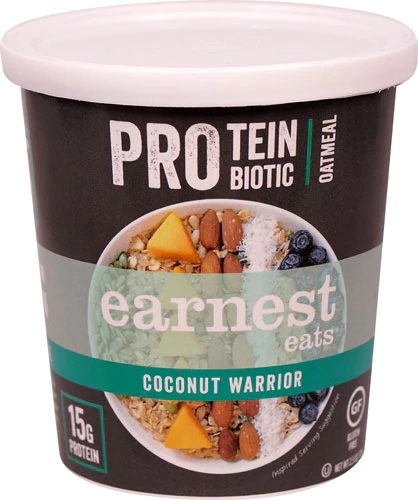 Aveia Proteica com Probióticos Earnest Eats Coconut Warrior Sem Glúten 70g