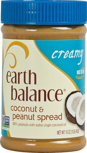 Earth Balance Coconut and Peanut Spread Creamy Gluten Free -- 16 oz