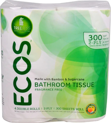 Earth Friendly ECOS™ 2-Ply Toilet Paper Fragrance Free 300 Sheets Per Roll -- 4 Rolls
