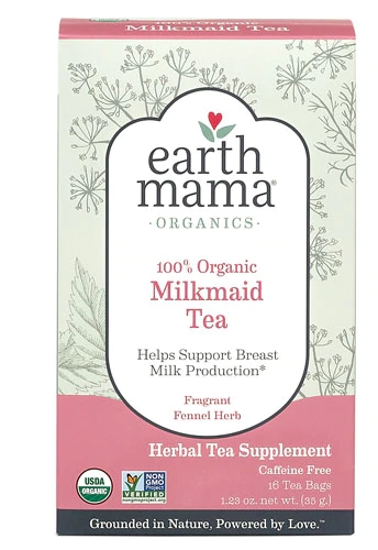 Earth Mama Chá Orgânico Milkmaid - 16 Sachês (Aproximadamente 30g)