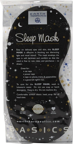 Máscara de Dormir Earth Therapeutics Preta - 1 Unidade