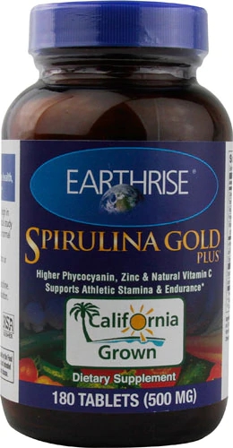 Earthrise Spirulina Gold Plus® 180 Comprimidos - Nutrição Essencial para o Bem-Estar