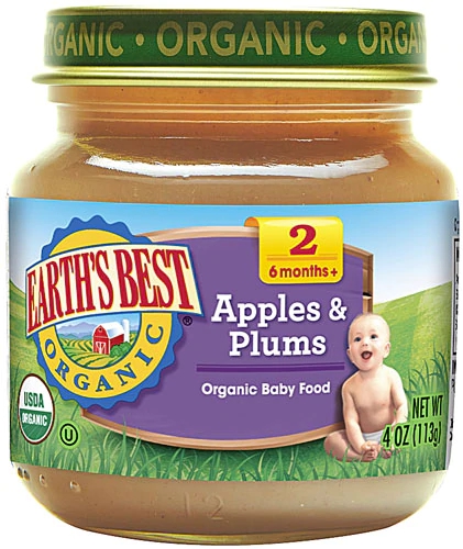 Alimento Orgânico para Bebês Earth's Best Maçã e Ameixa - Etapa 2 (113g)