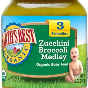 Comida Orgânica para Bebês Earth's Best Estágio 3 Abobrinha Brócolis - 170g
