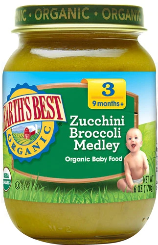 Comida Orgânica para Bebês Earth's Best Estágio 3 Abobrinha Brócolis - 170g