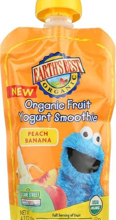Comprar earth's best sesame street organic fruit yogurt smoothie peach banana -- 4. 2 fl oz preço no brasil diet foods diet products snacks suplementos em oferta suplemento importado loja 59 online promoção -