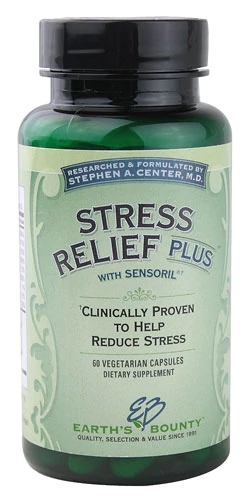 Earth's Bounty Stress Relief Plus™ com Sensoril® - 60 Cápsulas Vegetarianas - Auxílio Natural para o Estresse
