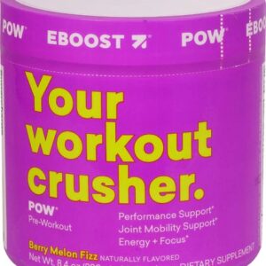 EBoost POW Pre-Workout SuperEnhancer Berry-Melon Fizz - 20 Doses | Energia e Foco Pré-Treino