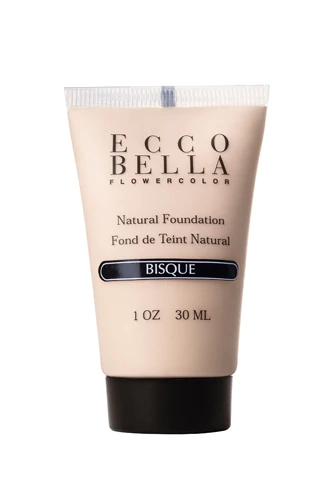 Base Facial Ecco Bella FlowerColor Natural SPF 15 Bisque 30ml - Vegana e Livre de Crueldade