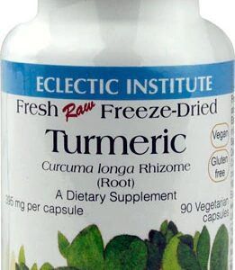 Cúrcuma Orgânica Fresca Liofilizada Eclectic Institute - 395 mg - 90 Cápsulas Vegetais