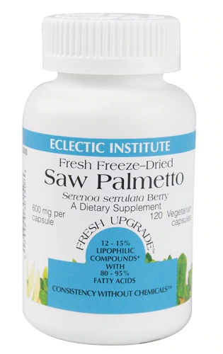 Saw Palmetto Eclectic Institute 600mg - 120 Cápsulas Vegetarianas
