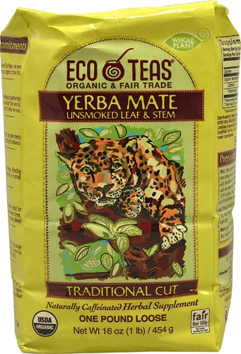 Eco Teas Organic Loose Leaf Tea Yerba Mate -- 1 lb
