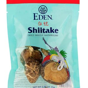 Cogumelos Shiitake Desidratados Inteiros Eden Foods - 25g | Sabor Umami Natural