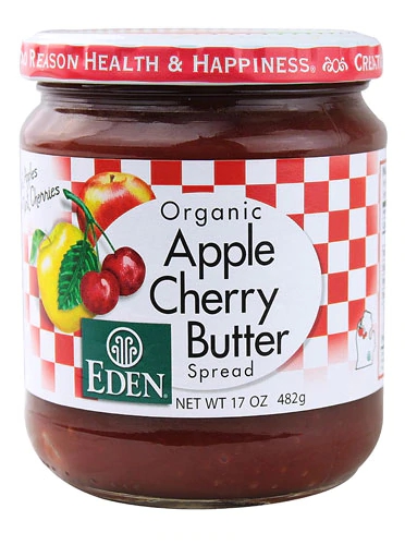 Manteiga de Maçã e Cereja Orgânica Eden Foods 482g - Sabor e Nutrição Natural