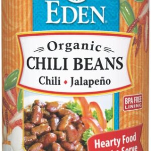 Feijão Orgânico Eden Foods com Pimenta Chili e Jalapeño - 425g - Sabor Picante e Nutritivo