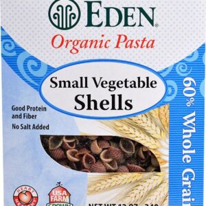 Massa Integral Orgânica Eden Foods Pequenas conchas com Vegetais - 340g