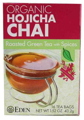 Eden Foods Organic Roasted Green Tea with Spices Hojicha Chai -- 16 Tea Bags