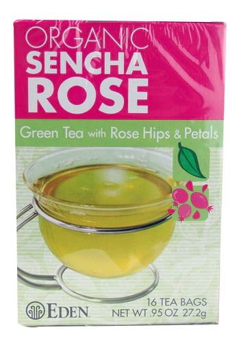 Chá Verde Sencha com Rosa Mosqueta e Pétalas Eden Foods 16 Sachês (26.4g)