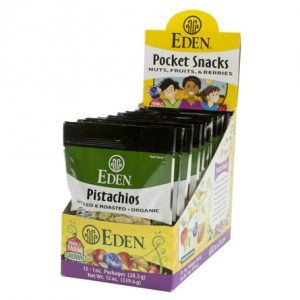 Comprar eden foods pocket snacks organic pistachios shelled & roasted -- 12 packs preço no brasil almonds food & beverages nuts suplementos em oferta suplemento importado loja 79 online promoção -