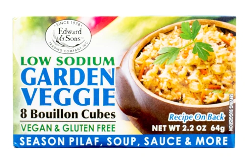 Edward & Sons Cubos Veggie Low Sodium Sem Glúten - 62g