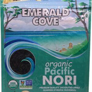 Alga Nori Orgânica Emerald Cove do Pacífico - 25.5g - Sabor Umami Delicioso