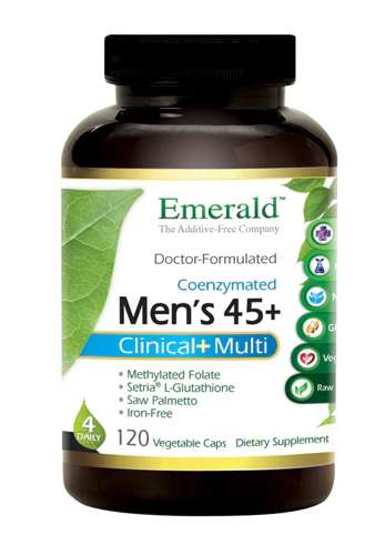 Emerald Labs Men's 45+ 4-Daily Multi Vitamina para Homens 45+ - 120 Cápsulas Vegetais
