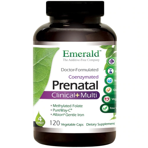 Emerald Labs Prenatal 4-Daily Multi - 120 Cápsulas Vegetais - Suporte Nutricional Completo