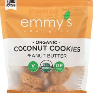 Emmy's Organics Coconut Cookies Gluten Free Vegan Peanut Butter -- 6 oz