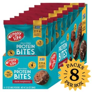 Chocolate Protein Bites Enjoy Life Framboesa Sem Glúten 8 Sachês 154g