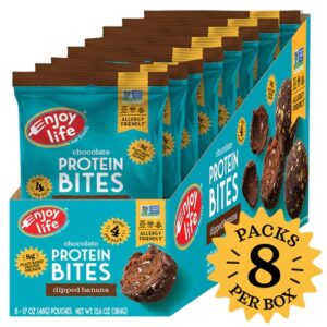 Enjoy Life Chocolate Protein Bites Sem Glúten Sabor Banana - 8 Pacotes (Aprox. 224g)