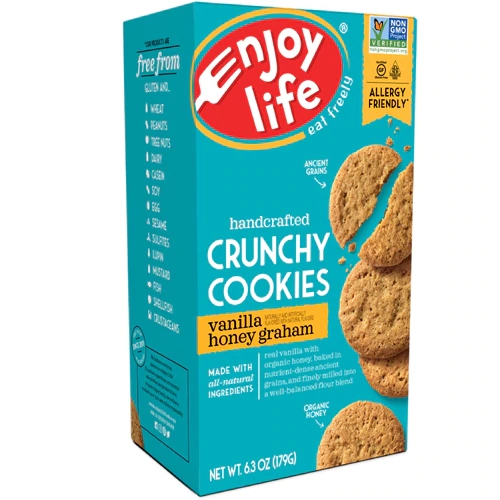 Enjoy Life Handcrafted Crunchy Cookies Gluten Free Vanilla Honey Graham -- 6.3 oz