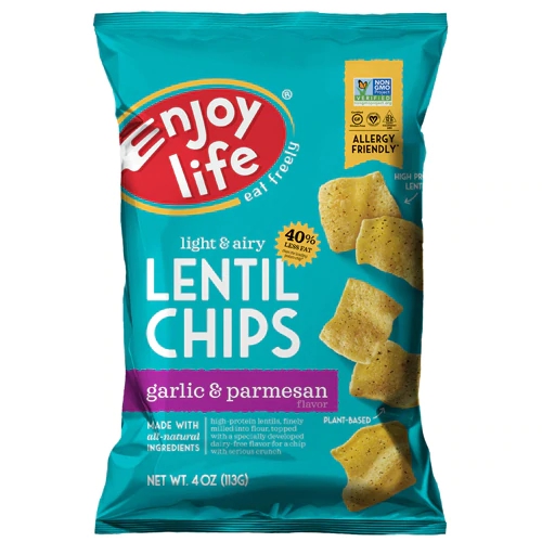 Enjoy Life Lentil Chips Sem Glúten Alho e Parmesão - 113g