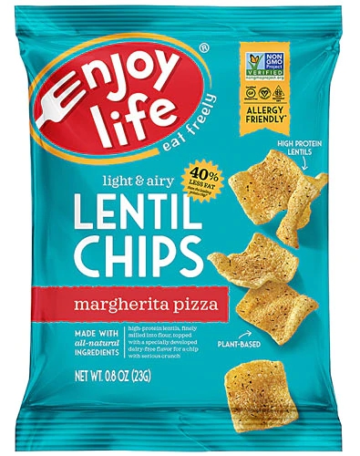 Enjoy Life Lentil Chips Sabor Margherita Pizza Sem Glúten - 23g