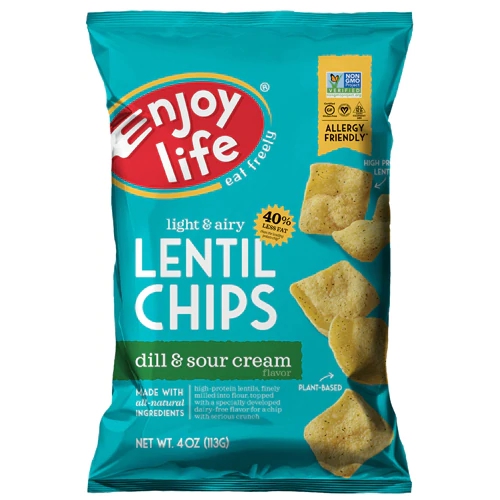 Enjoy Life Light & Airy Lentil Chips Dill & Sour Cream - 113g