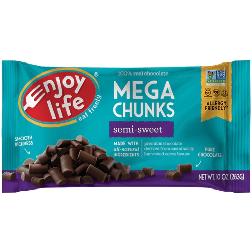 Gotas de Chocolate Semi-Adoce sem Glúten Enjoy Life Mega Chunks 283g