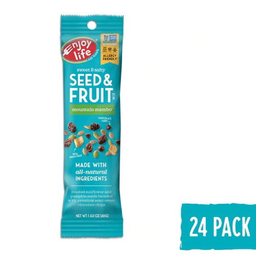 Enjoy Life Mountain Mambo Mix de Sementes e Frutas Sem Glúten e Alergênicos - Pacote com 24 Unidades (Aprox. 340g)