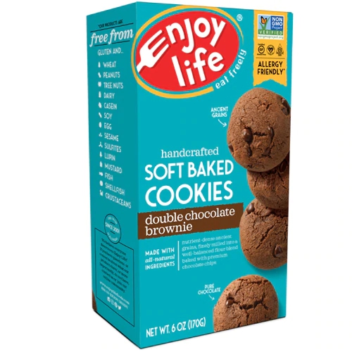 Cookies Sem Glúten Enjoy Life Double Chocolate Brownie - 170g Sabor Intenso