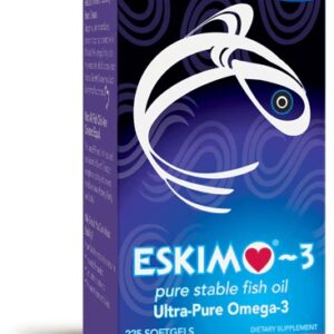 Óleo de Peixe Eskimo-3® Enzymatic Therapy - 225 Cápsulas Gelatinosas | Saúde Cardiovascular e Cerebral