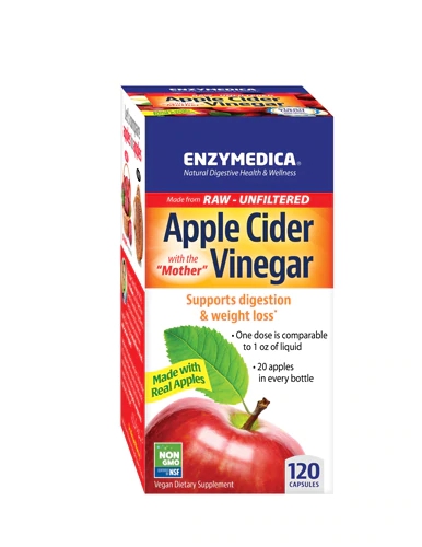 Enzymedica Vinagre de Maçã ACV 120 Cápsulas - Saúde e Bem-Estar