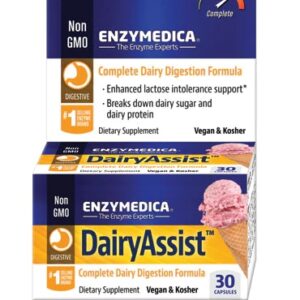 Enzymedica DairyAssist™ - 30 Cápsulas: Alívio da Intolerância à Lactose