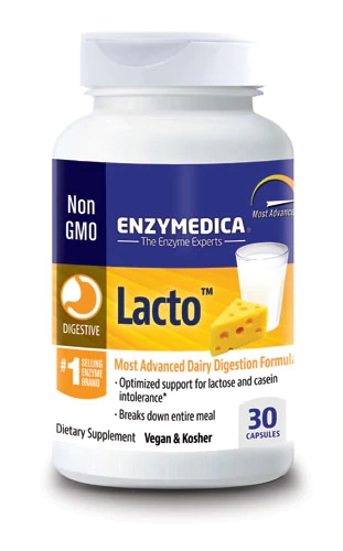 Enzymedica Lacto™ 30 Cápsulas: Suporte Digestivo Avançado para Intolerância à Lactose