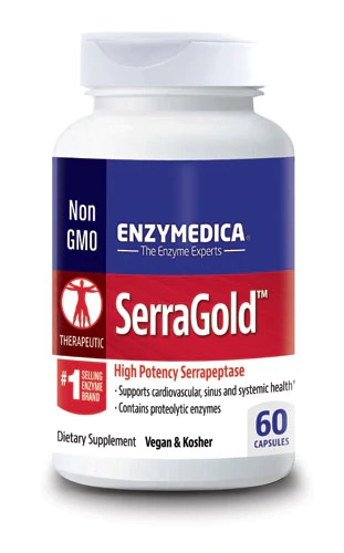 Enzymedica SerraGold™ - Enzimas de Serratiopeptidase - 60 Cápsulas