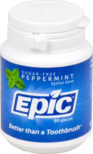Chiclete Epic Dental Xylitol Sem Açúcar, Menta - 50 Unidades