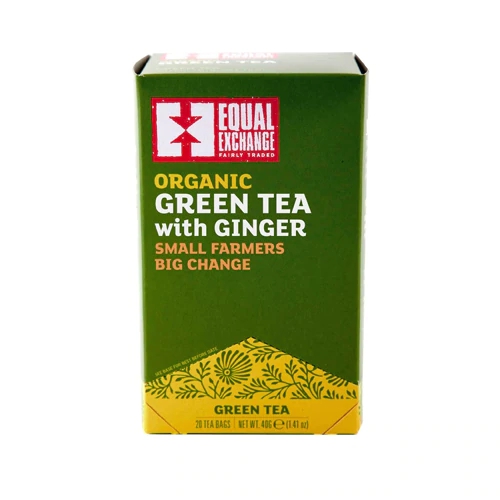 Chá Verde Orgânico com Gengibre Equal Exchange - 20 Saquinhos (34g)