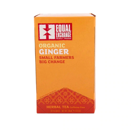 Chá Orgânico Equal Exchange Sem Cafeína Gengibre - 20 Sachês (20g)