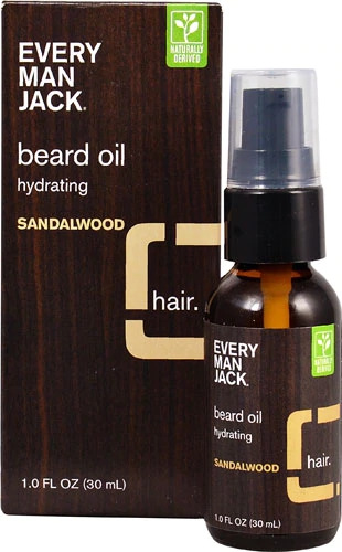 Óleo para Barba Every Man Jack Hidratante Sândalo 30ml - Nutrição e Maciez