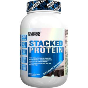 Evlution Nutrition Stacked Protein Powder Chocolate Decadência - 907g