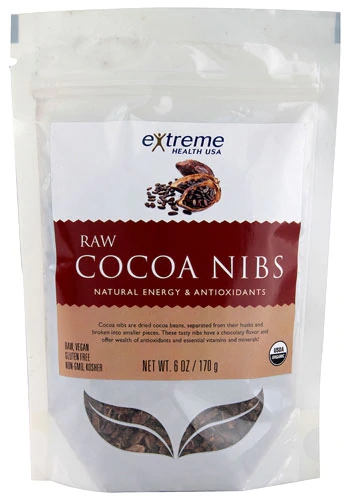 Extreme Health USA Nibs de Cacau Orgânico Cru - 170g | Superalimento Puro