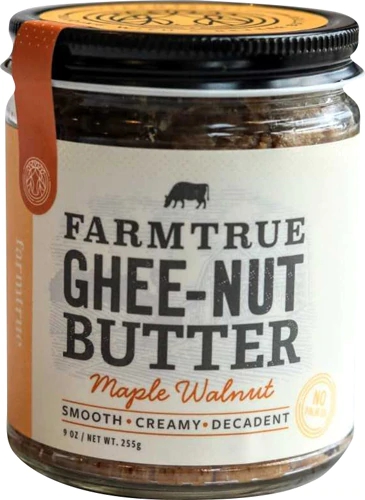 Farmtrue Ghee-Nut Butter Maple Walnut – Pasta de Castanha com Ghee e Maple - 255g