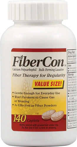 Fibercon Fiber Therapy 140 Caplets - Suplemento de Fibra para Regularidade Intestinal